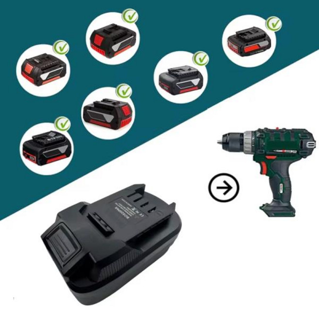 호환Bosch 18V 리튬 배터리 용 어댑터 BAT609 BAT618 다이슨 핸드 헬드 진공 청소기 V6 V7 V8 용으로 변환, 01 China Mainland