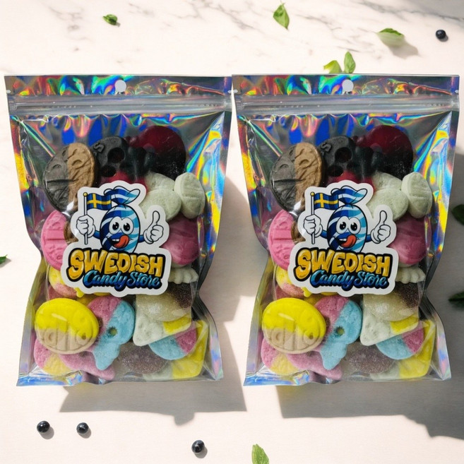 스웨덴 버브스 스웨디시 캔디 젤리 믹스 255g x2팩 파티 사무실 간식, 2세트