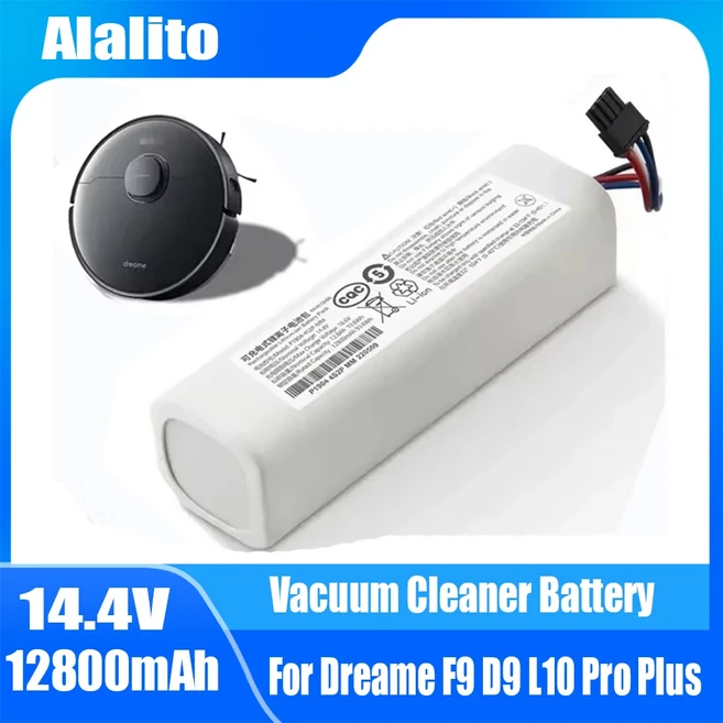 2026 드리미 D9/F9/L10 D9 Pro/MAX D10 Plus/D10s L10s 울트라 청소기용 14.4V 12800mAh 이온 교체 배터리, 05 12800mAh