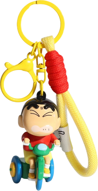 짱구는 못말려 정품 신차원 키링 열쇠고리, 자전거짱구