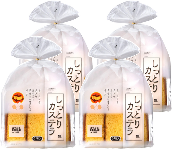 스위트팩토리 소프트 카스테라, 4개, 250g