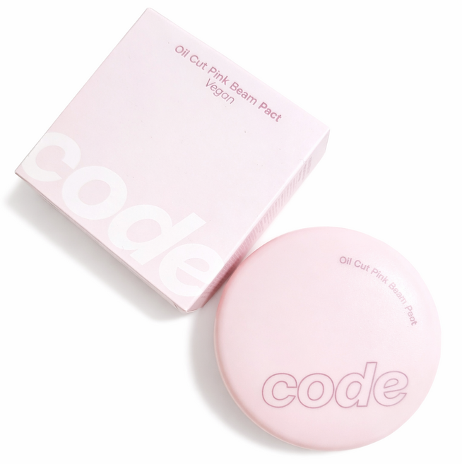 코드글로컬러 오일컷 핑크빔 팩트 핑크 케이스, 오일컷팩트, 1개