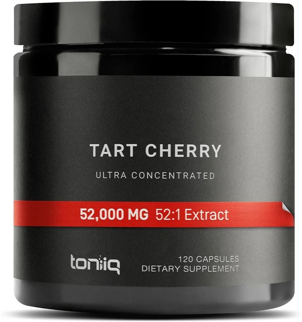 통풍 타트체리 52000mg 52x 농축 추출물 120캡슐 요산 안토시아닌 근육건강 수면 Toniiq, 1병, 1개, 120정 - 쿠팡