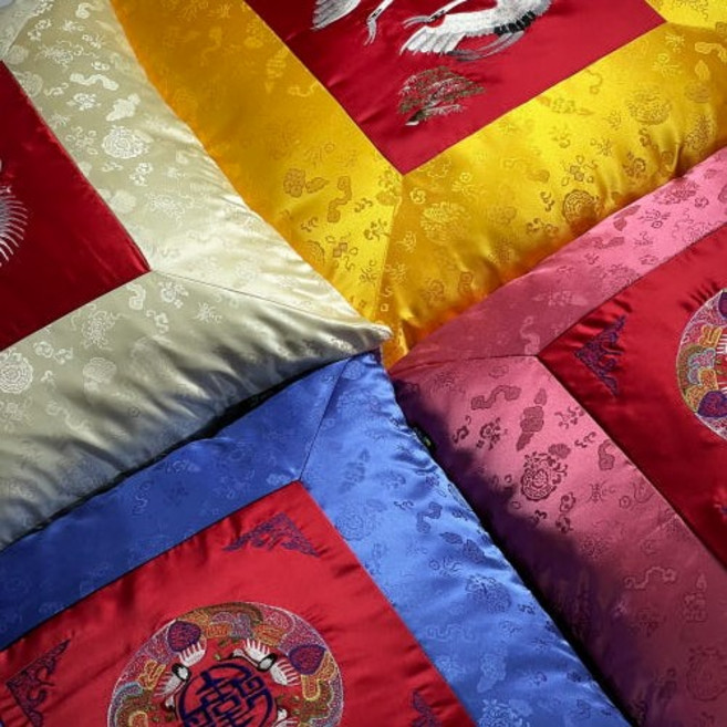 60X60 자수방석 좌식방석 한옥 한실 전통보료