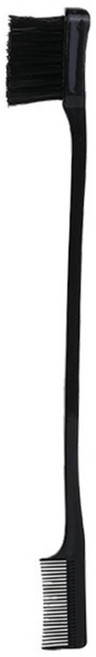 부드러운 부드러운 헤어 젤 가장자리 제어 눈썹 빗질 더블 엔드 헤어 빗 브러시, 검은색, 1개