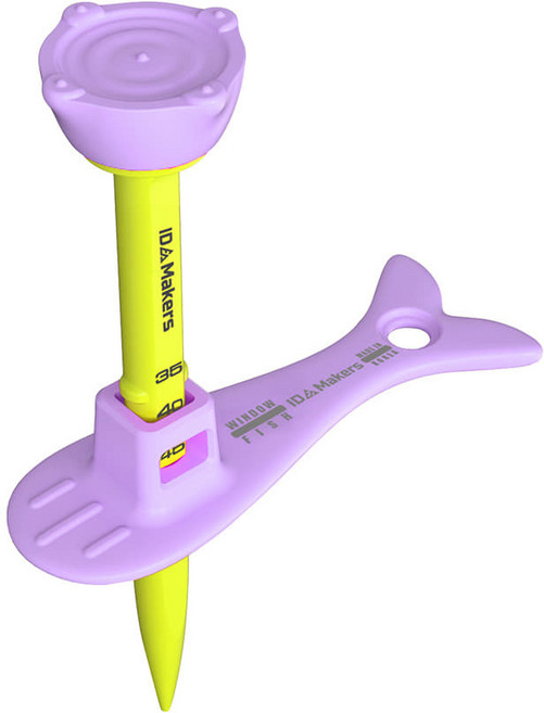 아이디메이커스 윈도우 피쉬 티높이별조절 야광 골프티, 퍼플, 1개