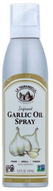 La Tourangelle 디핑 소스 라투랑젤 마늘 오일 스프레이 파스타 샐러드 드레싱 팝콘 채소 아이올리 향상용 5액량 온스, 5 플 오즈 (스프레이)