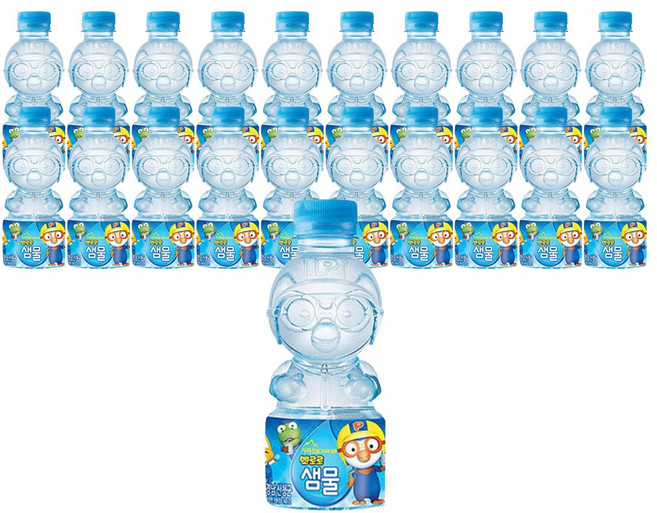 팔도 뽀로로 샘물 무라벨, 260ml, 20개