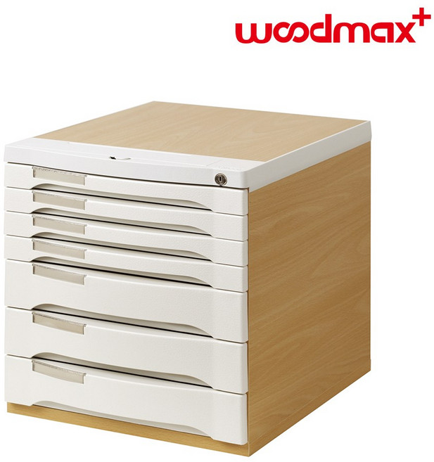 우드맥스플러스 우드서류함 7단 망펄, 단품, 단품