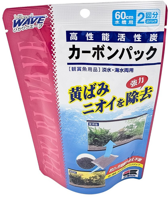 히카리 카본팩 60cm 2개입 60L 활성탄 유해 오염물흡착, 1세트
