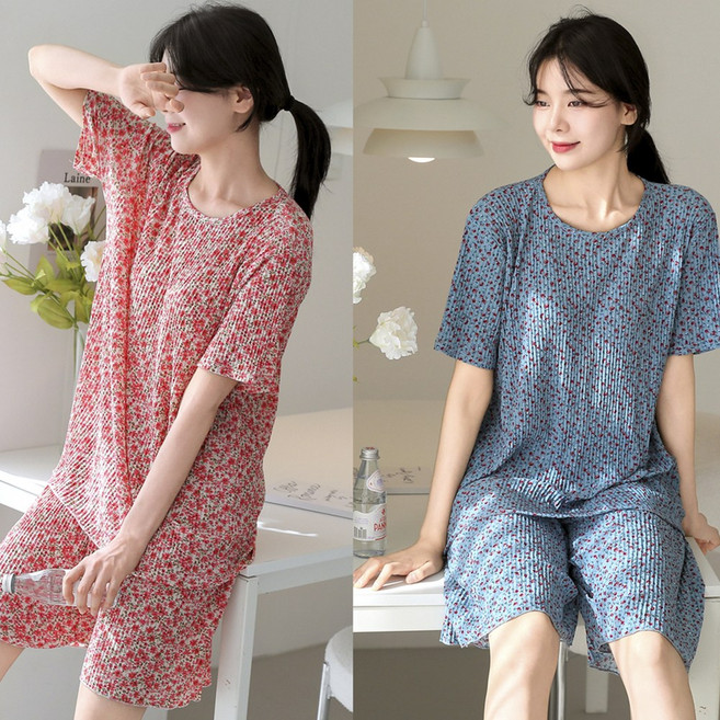 DnK 여성 냉감 플리츠 잠옷세트