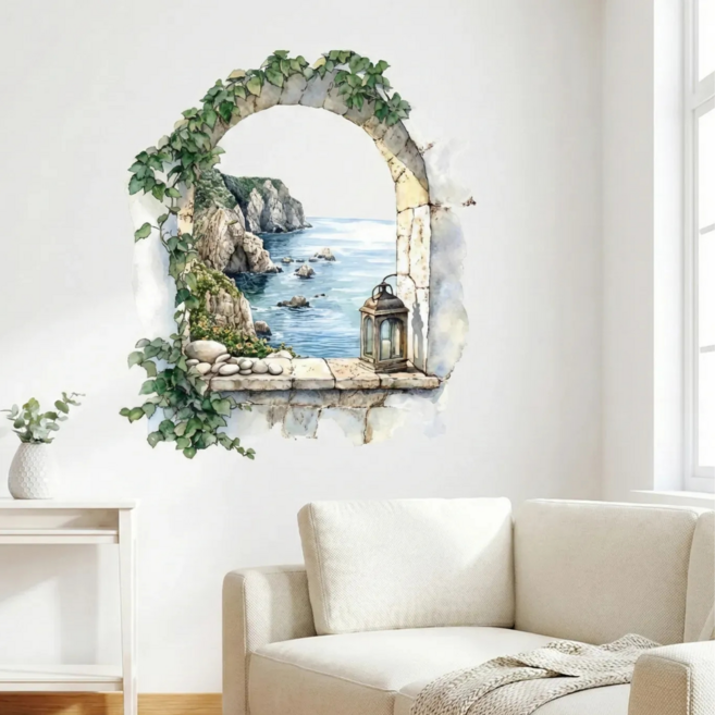 홈앤온 인테리어 그림 포인트 벽지 스티커, 그리스