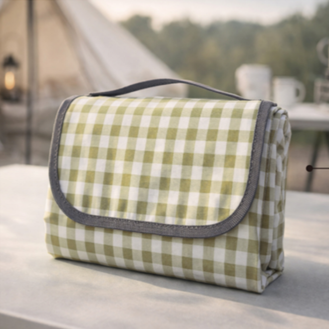 굿디 앞뒤방수 두툼하고 휴대가편리한 피크닉 야외 매트 돗자리, 피터벨 그린