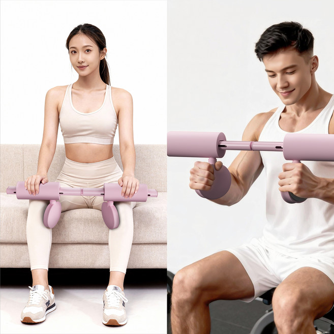 Gaayou 케겔운동기구 허벅지 운동기구 가정용 전신 홈트레이닝 남녀 공용 홈 헬스장 골반 괄약근, 핑크