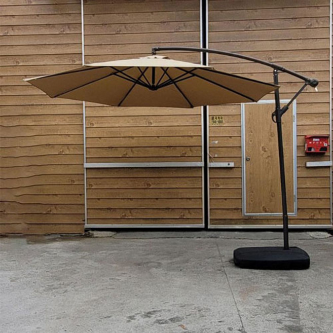 신호등 파라솔 3m(파라솔+물통포함) 가정용 천갈이 A/S 가능, 연갈색파라솔-물통받침대세트