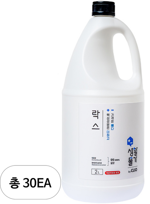 크리오 생활물가 욕실용 락스, 2L, 30개