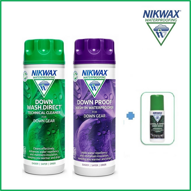 닉왁스(한정) 다운워시+프루프세트 자켓침낭 세탁발수 사은품 스포츠슈 세척제 베이스워시 파우치 2종, 1개, 300ml