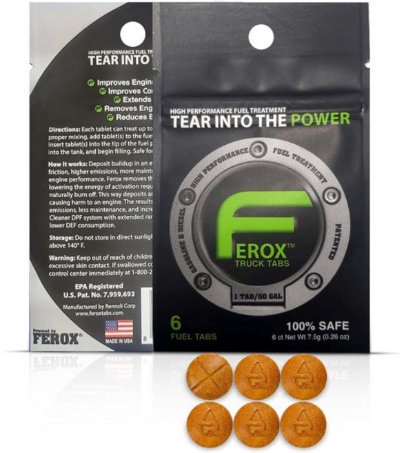 페록스 연료 첨가제 | 자동차용 10개 탭 가솔린 및 디젤 엔진용 시스템 클리너 친환경 인젝터 동력을 높이기 위한 안정제 1개 탭으로 20갤런/80리터 처리, Pack of 6 - Truck