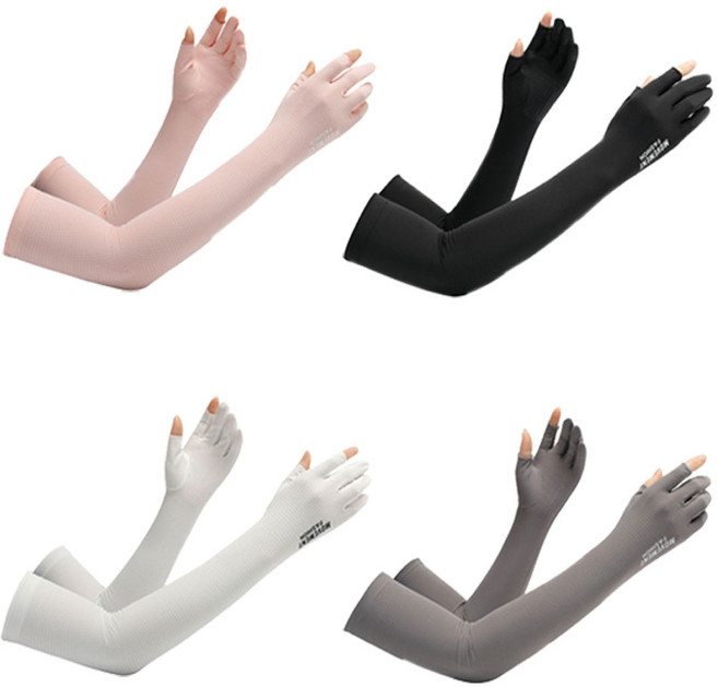 깔끔더하기 남성 여성 손가락 쿨토시 손등 팔토시, 핑크, 1개