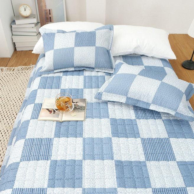 국산 패치 여름 침대패드 시어서커 누빔패드 침대매트 블루 그레이 SS Q 싱글 퀸, 패치_누빔패드, 슈퍼싱글(SS)_그레이