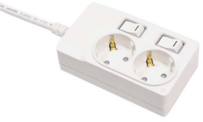 써보니 스위치부착 2구 멀티탭, 1.5m, 1COLOR(WHITE), 2개