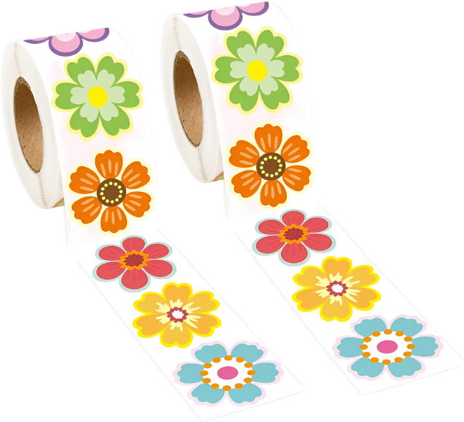 이쁜 꽃잎 스티커 500매, 2세트, 혼합(S727) 500매