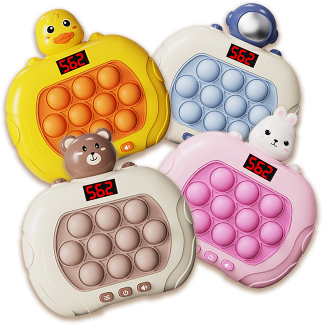 루아르모 5세대 스피드킹 미니 휴대용 팝잇 푸쉬팝 게임기, 곰돌이