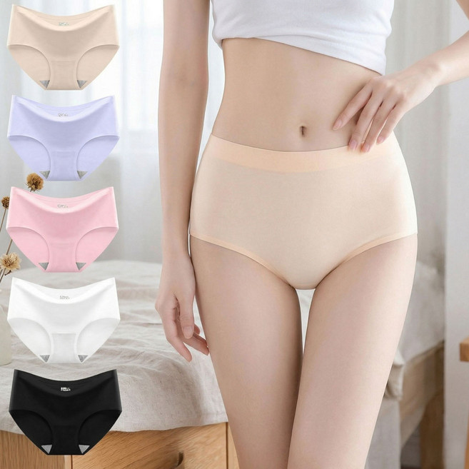 네비오 여성 무봉제 심리스팬티 노라인 여성팬티 5종세트