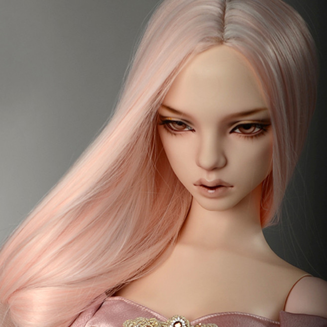 돌모아 구체관절인형 가발 100cm 트리니티돌 루젼돌가르마 롱 생머리 라이트핑크 (13-14) Saerona Long Wig (L.Pink), 1개