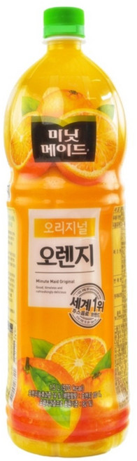 미닛메이드 오렌지, 1.5L, 2개