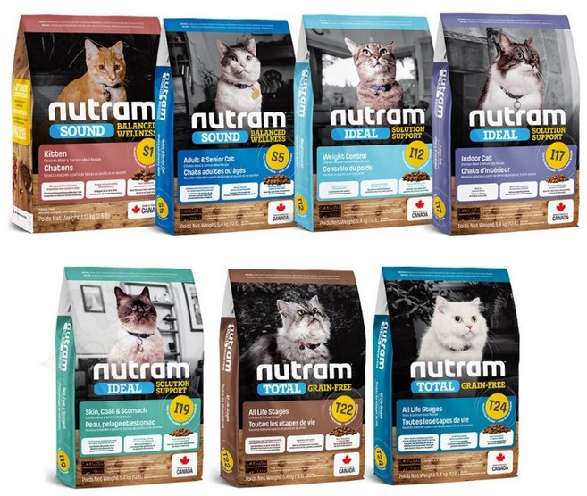 Nutram 紐頓貓糧 無穀全能均衡貓乾糧 貓主食 貓飼料, 2kg, 1包, 雞肉+鮭魚
