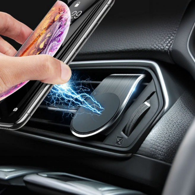 바론 차량용 마그네틱 휴대폰 거치대, 블랙, 1개