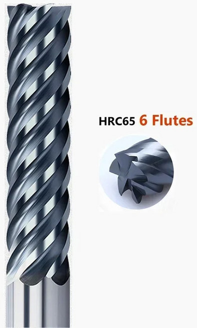 플루트 초경 25MM 엔드 12 20 10 마무리 텅스텐 금속 라우터 밀링 비트 가공 강철 커터 CNC, Bla HRC65, 6X20X60L