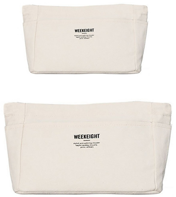 심플앤글로우 지퍼형 가방속정리 캔버스 이너백 이너파우치