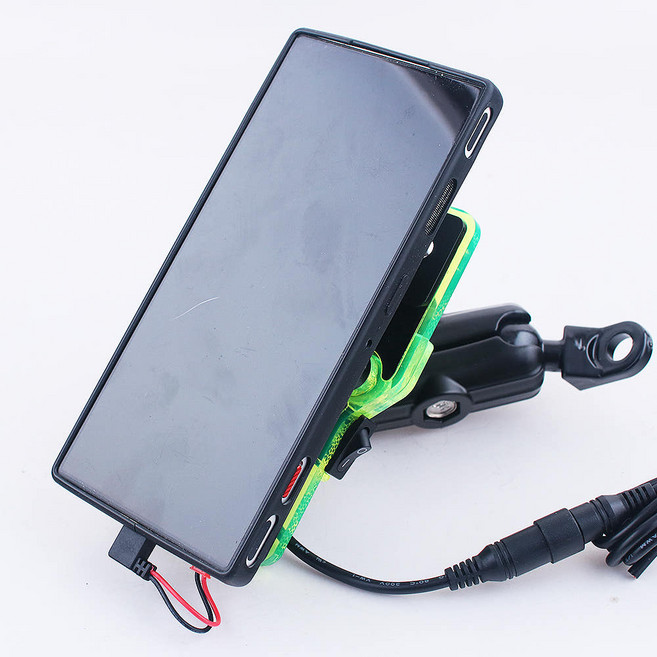 BMD 카본타입 자석거치대 풀세트 오토바이 바이크 스마트폰 무선충전 홀더, 아이폰용