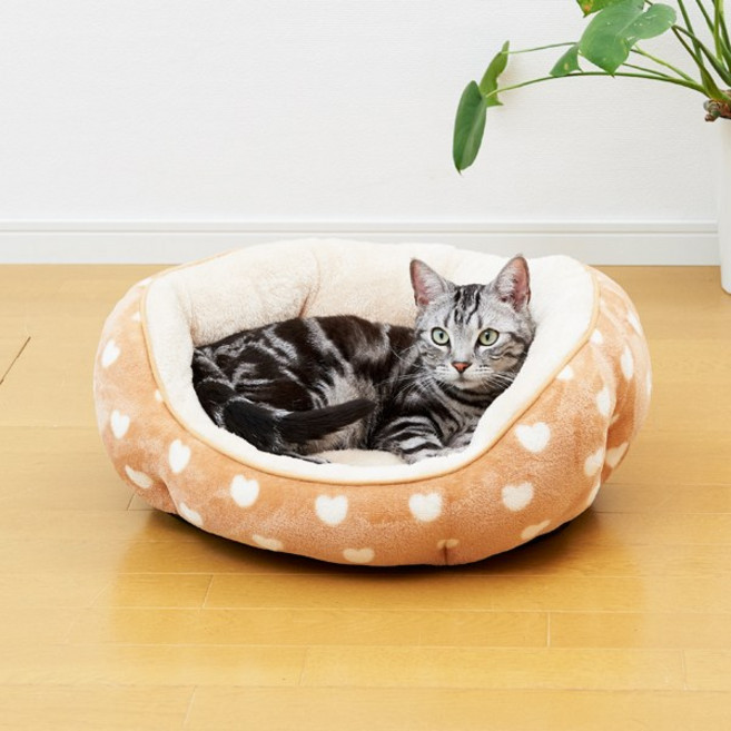 [본비] 라운드 쿠션, 베이지, 1개