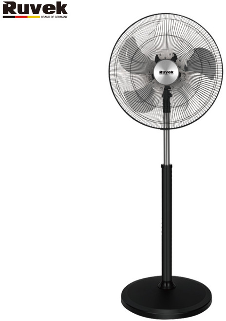 루베크 20인치 알루미늄 5엽 메탈 스탠드 선풍기 블랙 업소용 사무실용 거실용, 루베크 업소용 선풍기 20인치