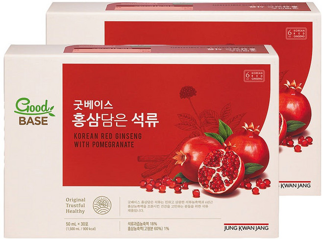 정관장 굿베이스 홍삼담은 석류 (쇼핑백 포함), 50ml, 60개