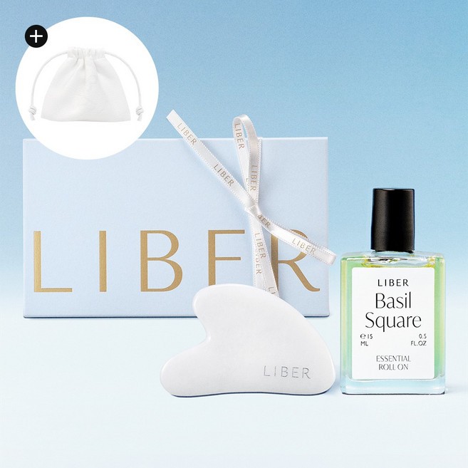 [선물포장] 에센셜 아로마 오일 롤온 & 괄사 세트, 1개, 1g, 코지 라벤더/CONGRATULATIONS!