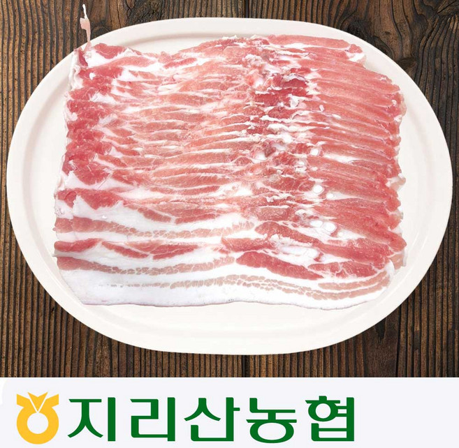 [지리산농협] 지리산 흑돼지 대패오겹살 1kg 약 4인분, 대패 오겹살 1kg, 1개