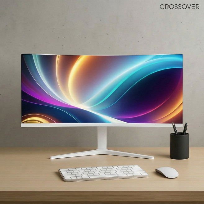 크로스오버 34QW290GM 86cm 커브드 와이드 200Hz 멀티스탠드 게이밍 컴퓨터 모니터 무결점, 34QW290GM 무결점