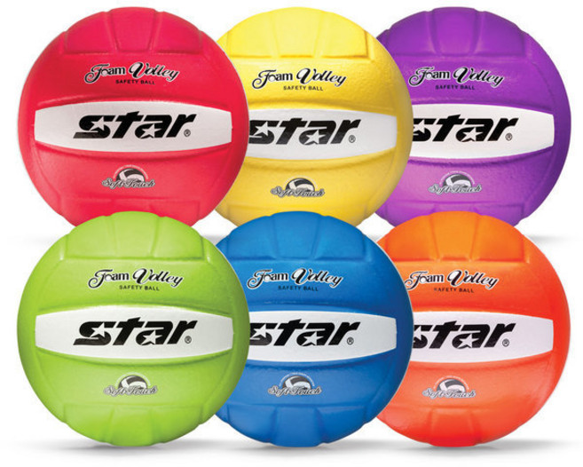스타스포츠 무독성 폼 발리볼 뉴스포츠 피구 수업용, 옐로우, 1개