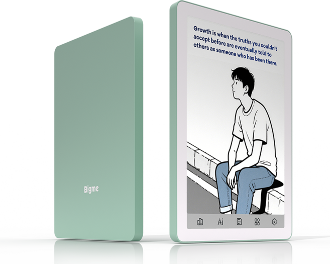 Bigme빅미 B6 전자책 리더 6인치 전자잉크 전자책 36단계 전면 조명 4+64GB 안드로이드 14 OS 내장 구글 플레이 전자책 리더 태블릿, green, 1개, Bigme B6