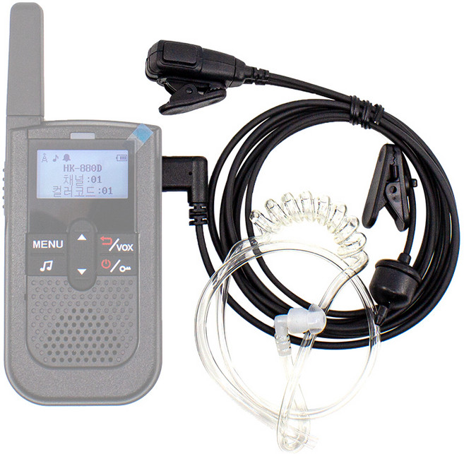 에이치케이 HK-880D 무전기용 C타입 이어마이크 LOG-IN8000T (IN-8000T), 1개