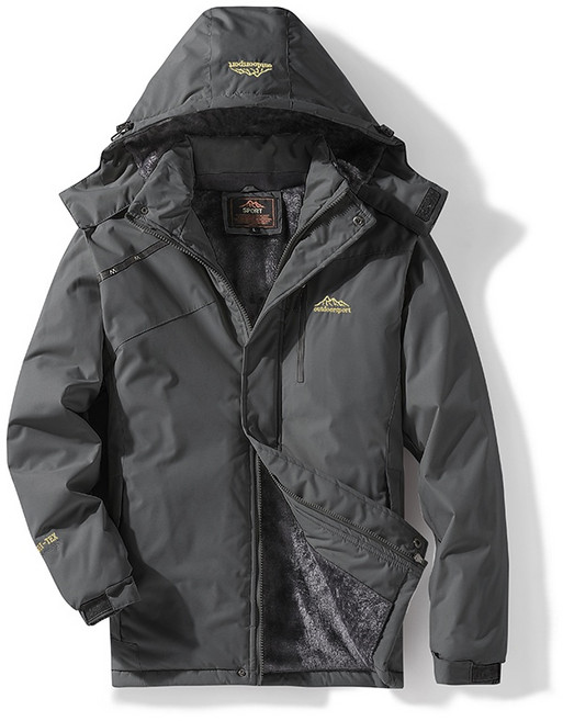 outdoorsport 加絨加厚衝鋒外套 連帽防風登山服