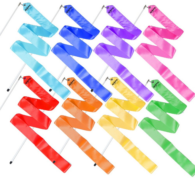 니스포 리듬체조 리본 - 컬러 10종 사이즈 3종 선택형, 레드