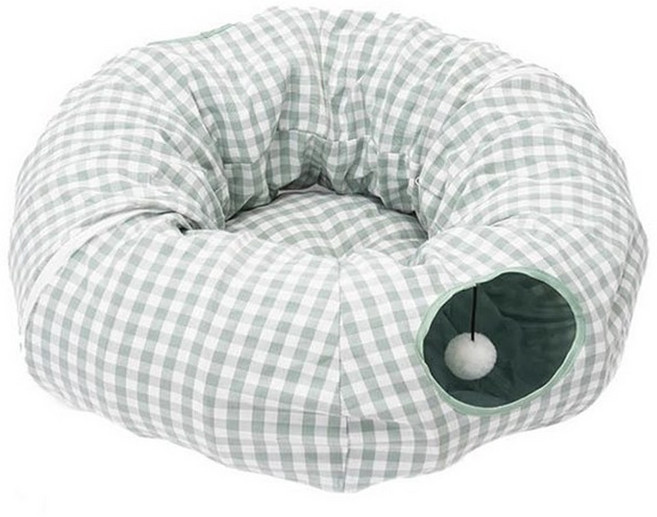 아이캠프 고양이 터널 도넛 캣숨숨집 캣놀이 터널, 3개, 그린