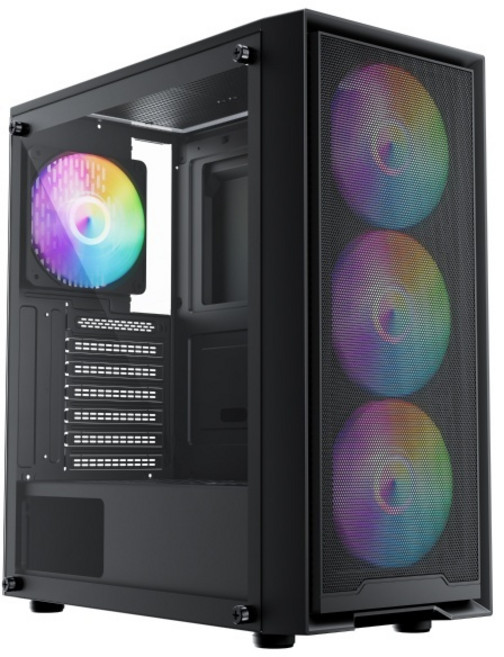 [주식회사 투민시스템] TA200 AIR1 RGB 강화유리 [미들타워] [블랙], 주식회사 투민시스템 TA200 AIR1 RGB 강화유리