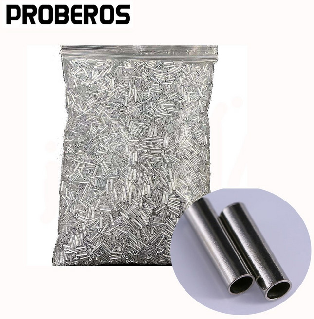 BEROS 100PCS 낚시 배럴 압착 커넥터 단일 라인 튜브 슬리브, 1개, 1 6x8