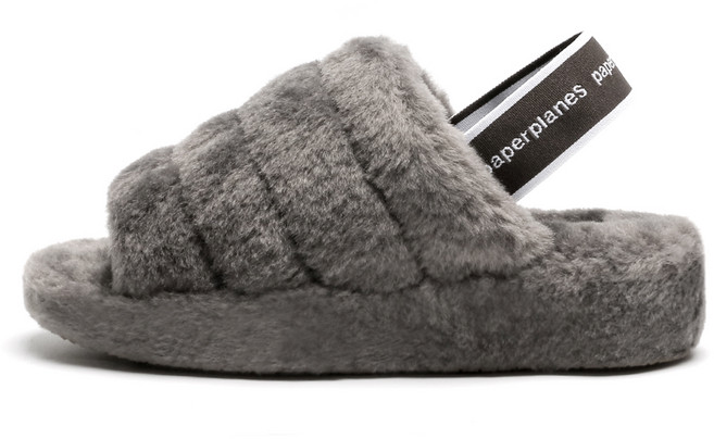페이퍼플레인 겨울 사무실 회사 발편한 방한 푹신한 쿠션 퍼 털슬리퍼 PP1598